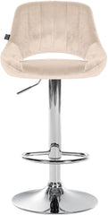 2er Set Barhocker Milet Samt C - creme