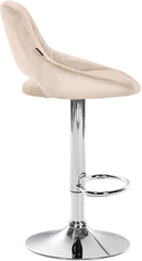2er Set Barhocker Milet Samt C - creme