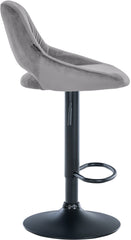 2er Set Barhocker Milet Samt B - dunkelgrau