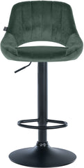 2er Set Barhocker Milet Samt B - gr�n
