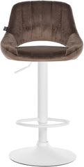 2er Set Barhocker Milet Samt W - braun