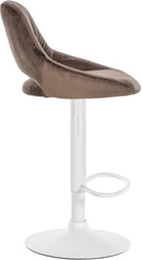 2er Set Barhocker Milet Samt W - braun