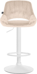 2er Set Barhocker Milet Samt W - creme