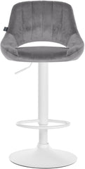 2er Set Barhocker Milet Samt W - dunkelgrau
