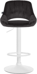 2er Set Barhocker Milet Samt W - schwarz