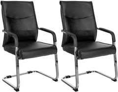 2er Set Besucherstuhl Hobart - schwarz