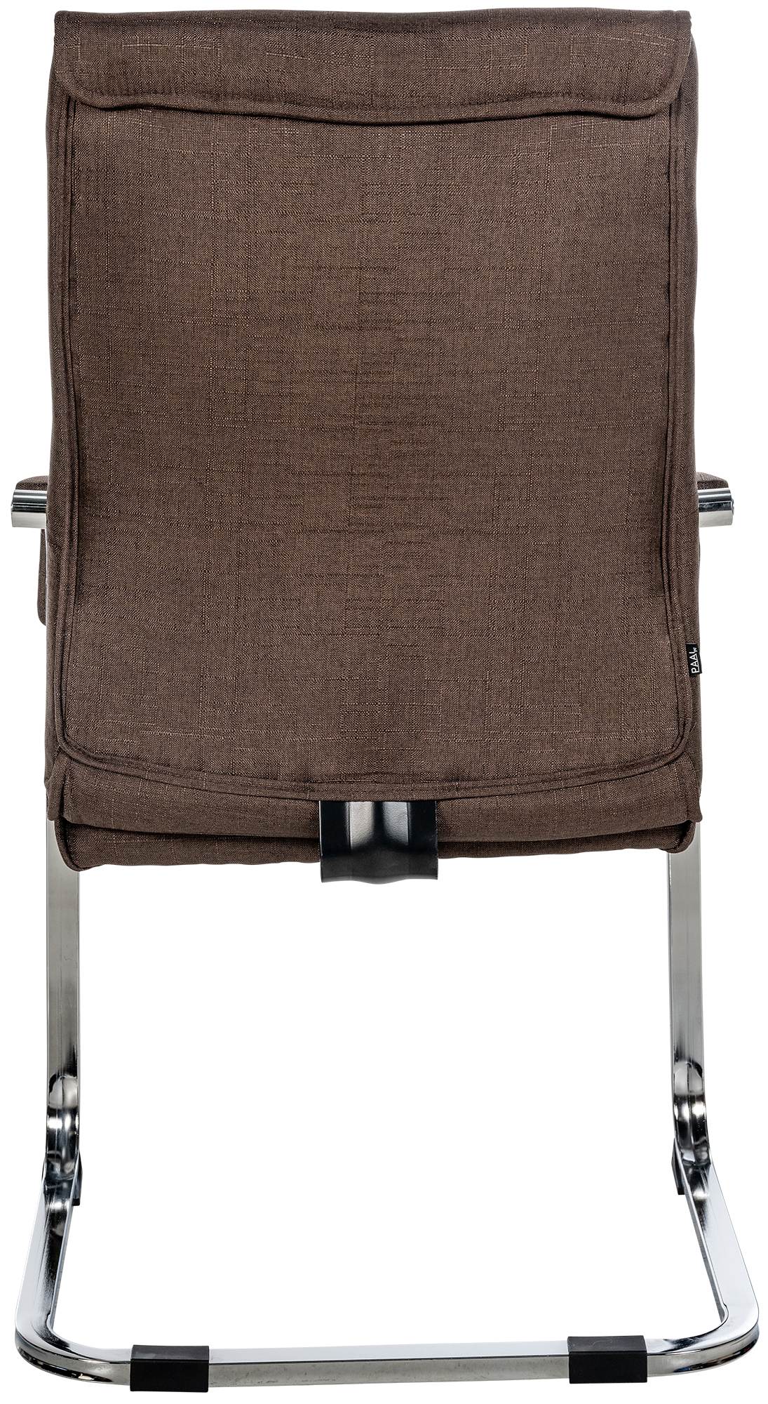 Set di 2 sedie visitatori Hobart in tessuto marrone, perfette per uffici moderni e sale conferenze.