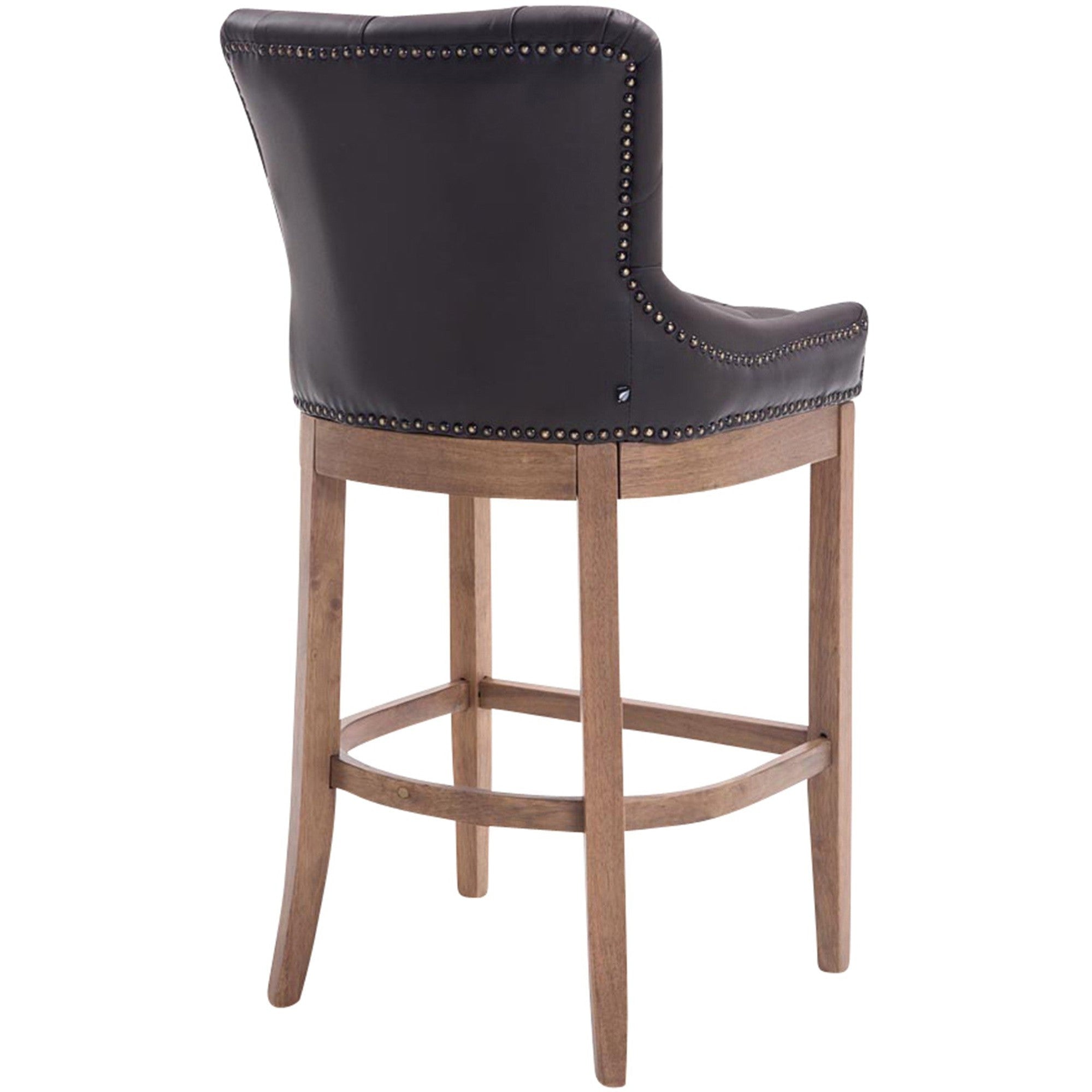 Barhocker Lakewood Echtleder, Antik-hell - braun - InfinityMarket
