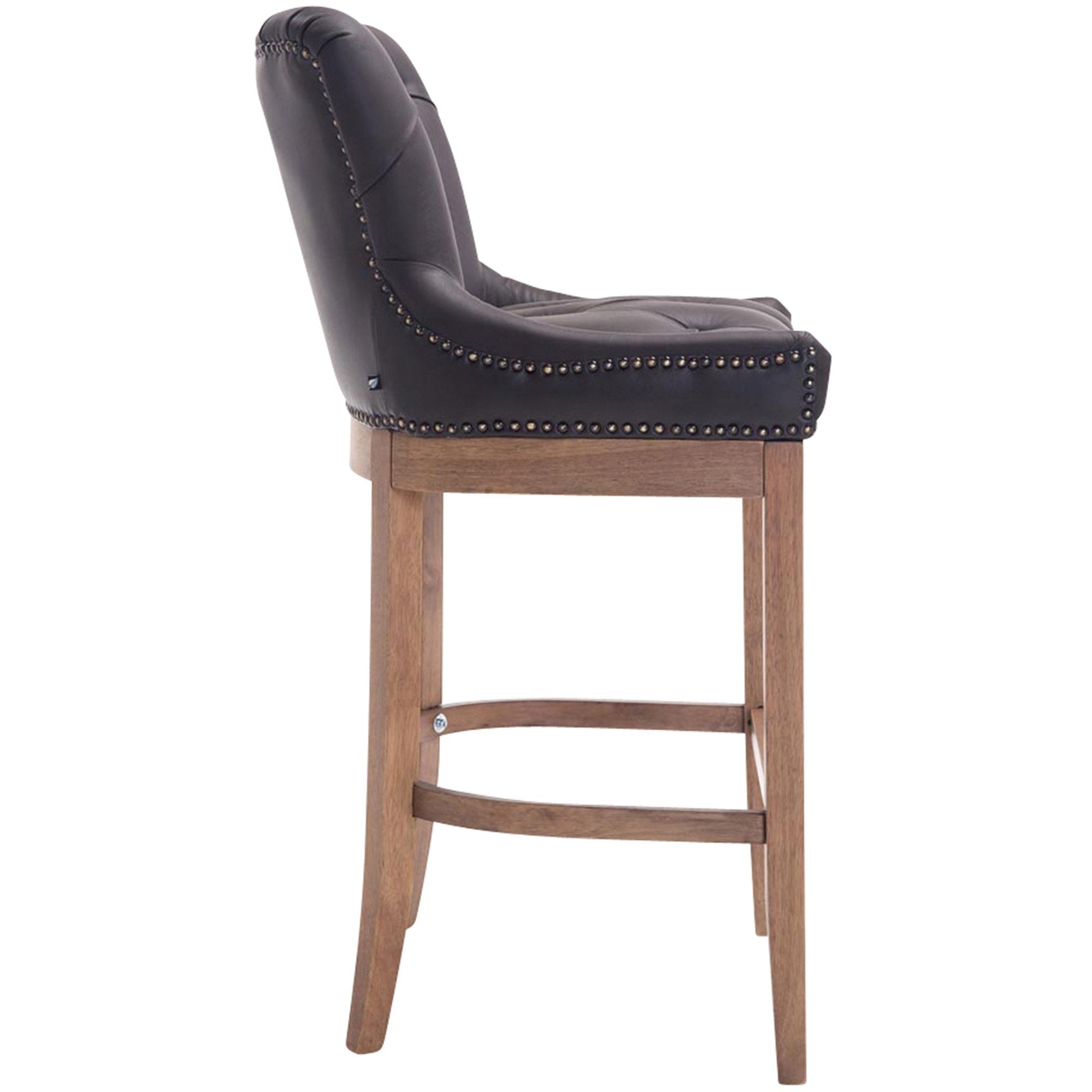 Barhocker Lakewood Echtleder, Antik-hell - braun - InfinityMarket