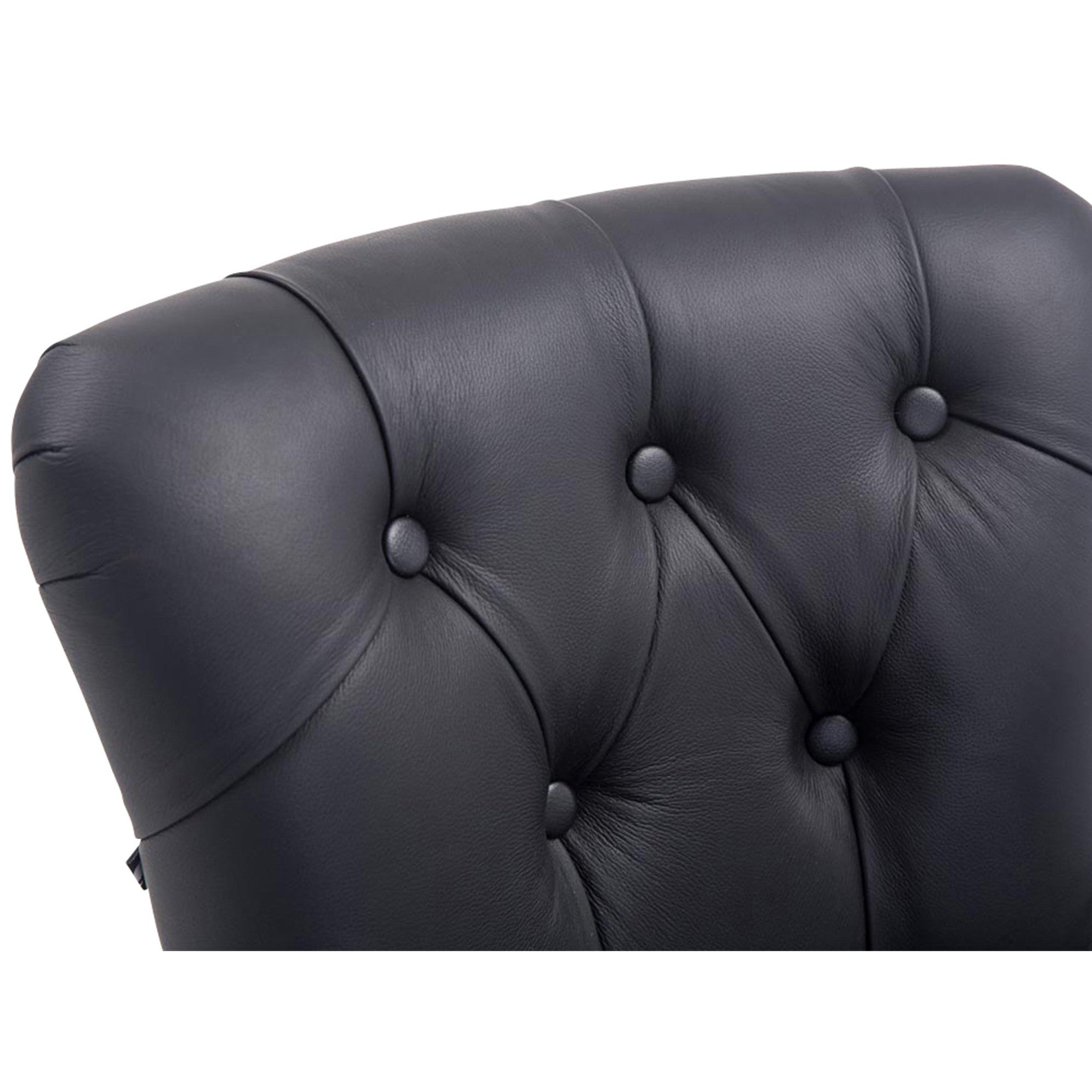 Barhocker Lakewood Echtleder, Antik - schwarz - InfinityMarket