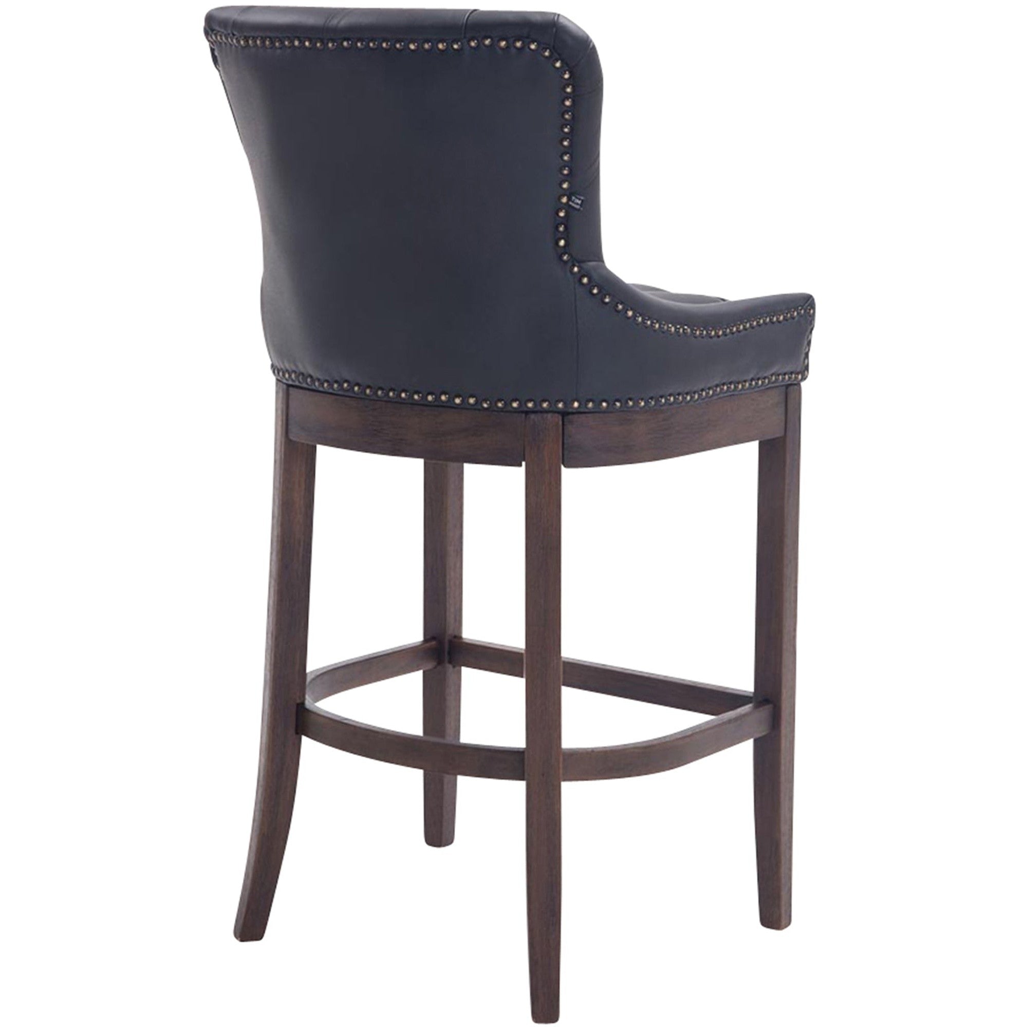 Barhocker Lakewood Echtleder, Antik - schwarz - InfinityMarket