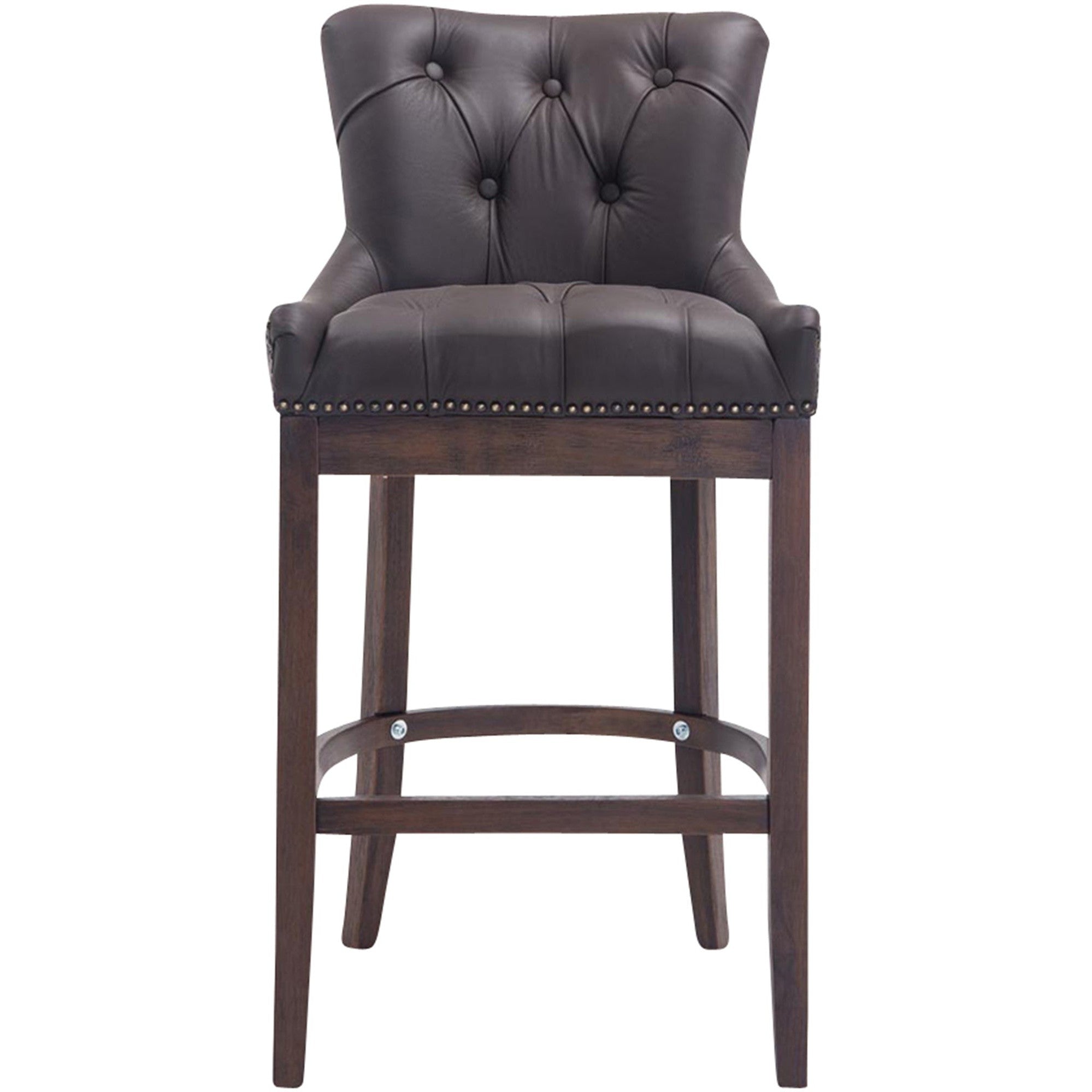 Barhocker Lakewood Echtleder, Antik - braun - InfinityMarket