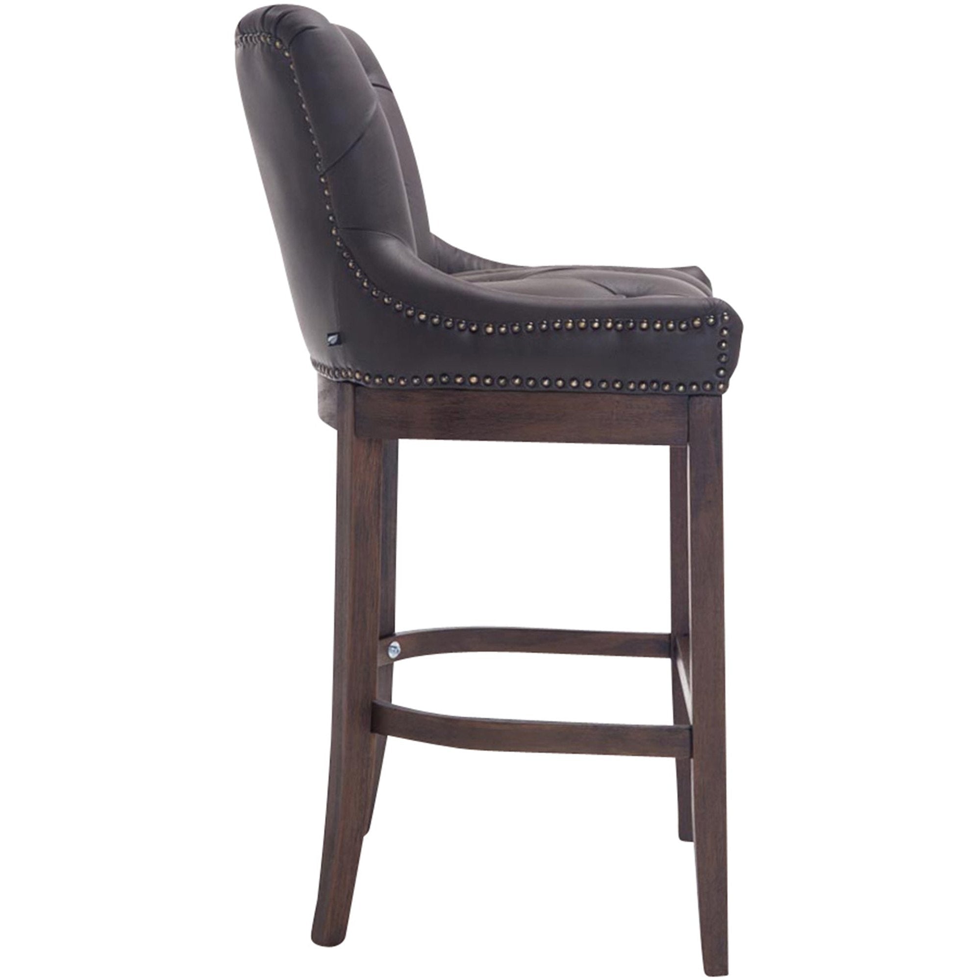 Barhocker Lakewood Echtleder, Antik - braun - InfinityMarket
