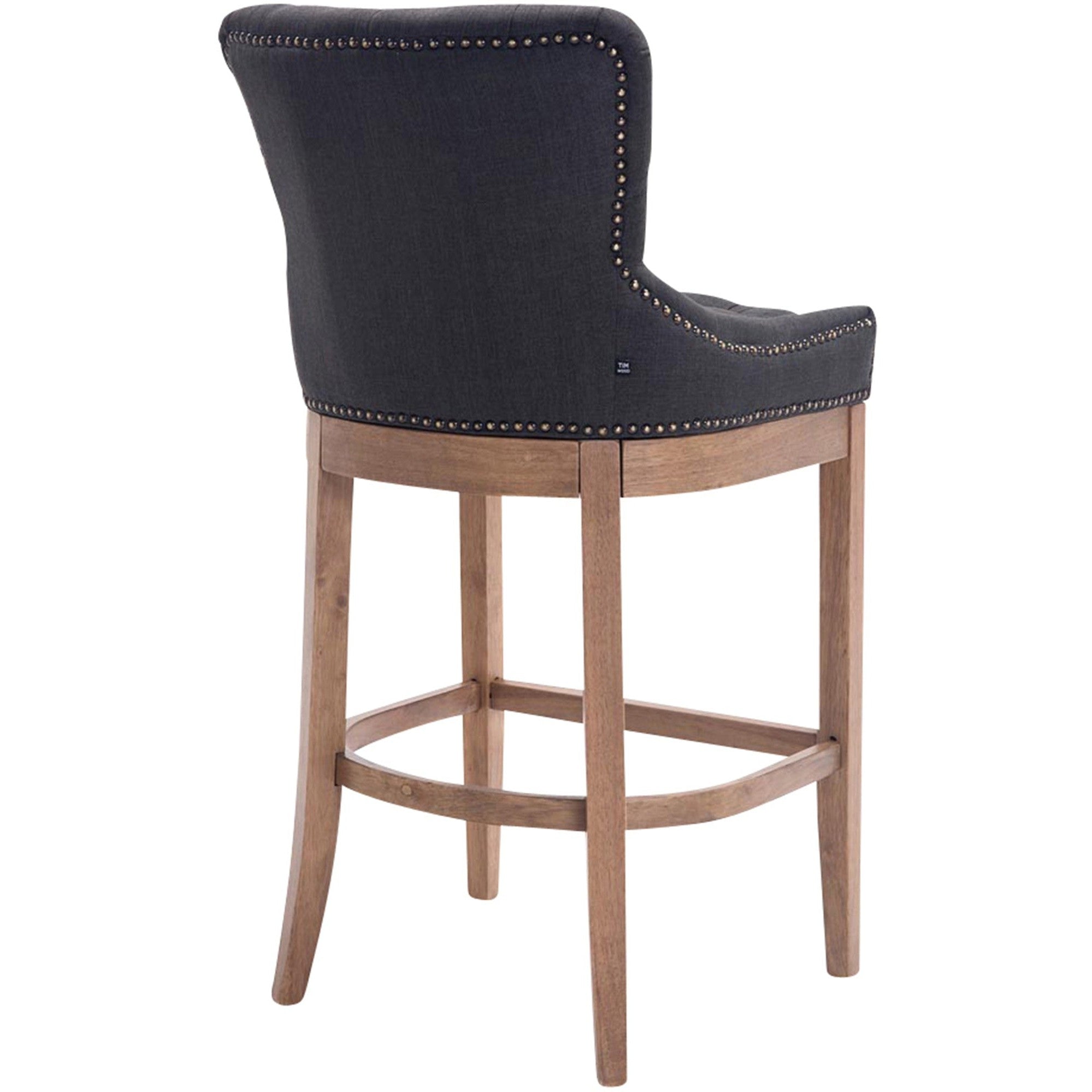 Barhocker Lakewood Stoff, Antik-hell - dunkelgrau - InfinityMarket