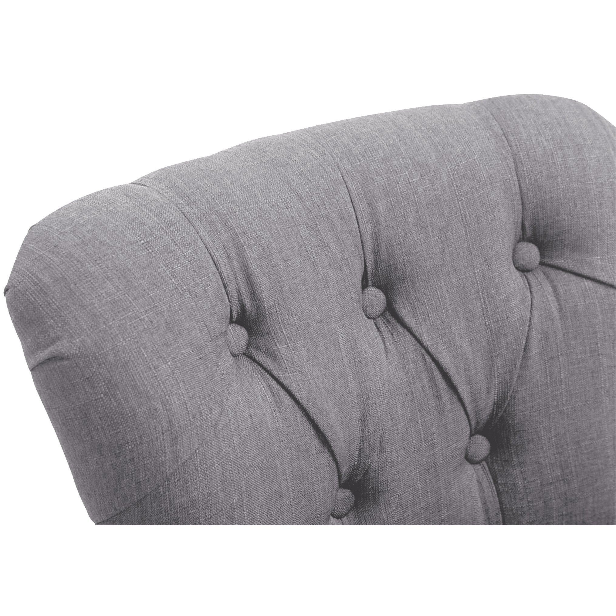 Barhocker Lakewood Stoff, Antik-hell - hellgrau - InfinityMarket