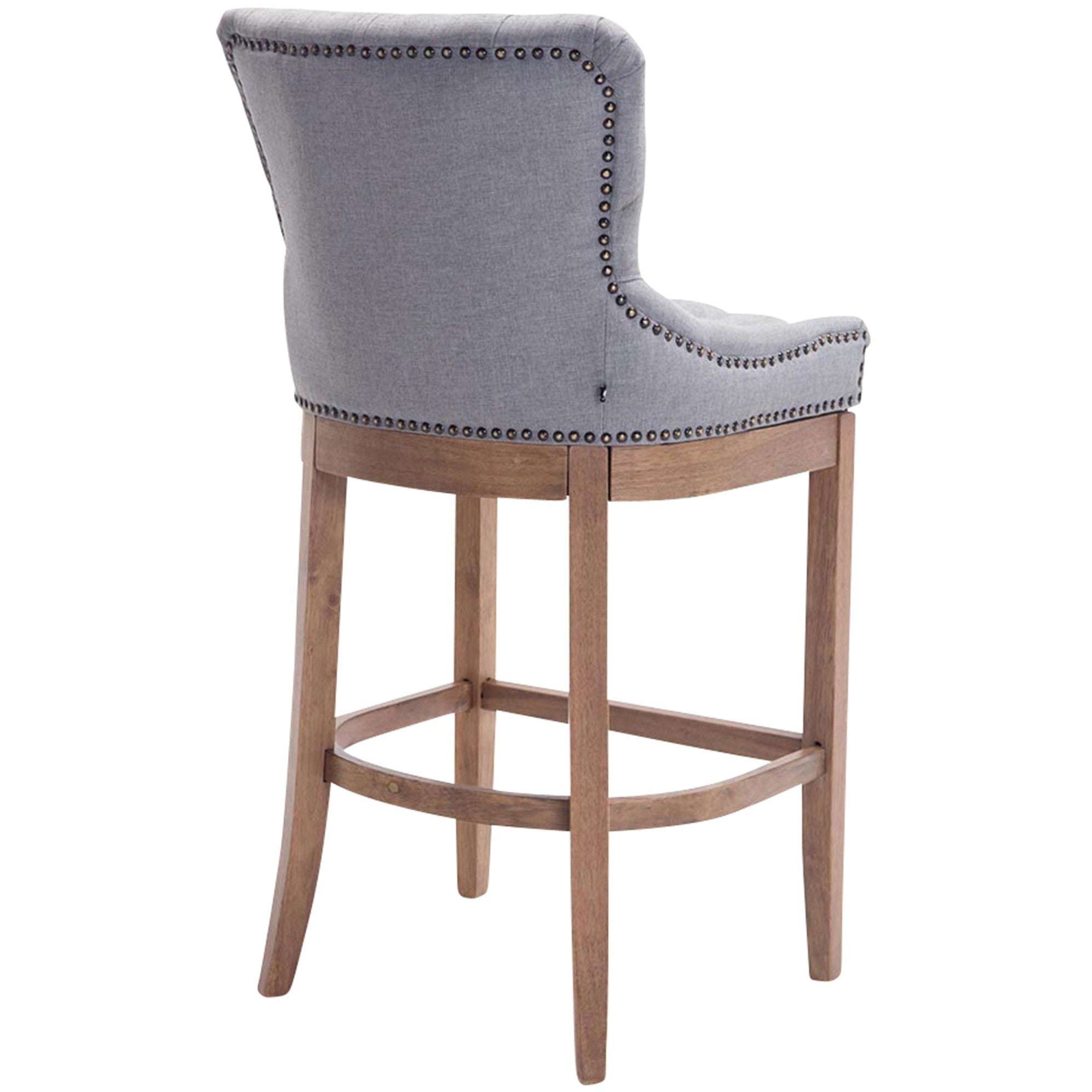 Barhocker Lakewood Stoff, Antik-hell - hellgrau - InfinityMarket