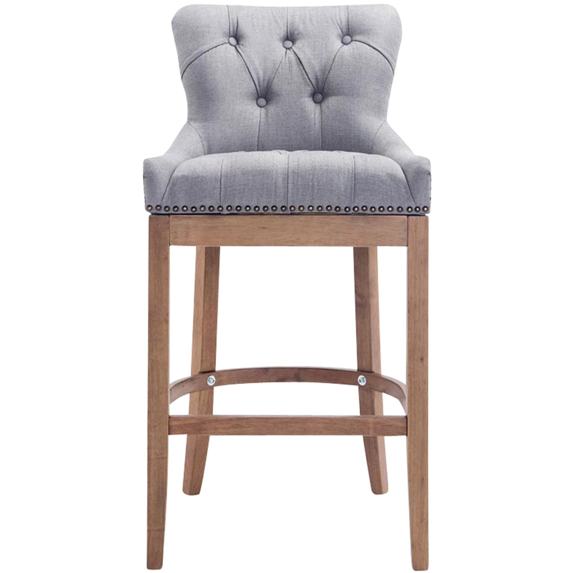 Barhocker Lakewood Stoff, Antik-hell - hellgrau - InfinityMarket