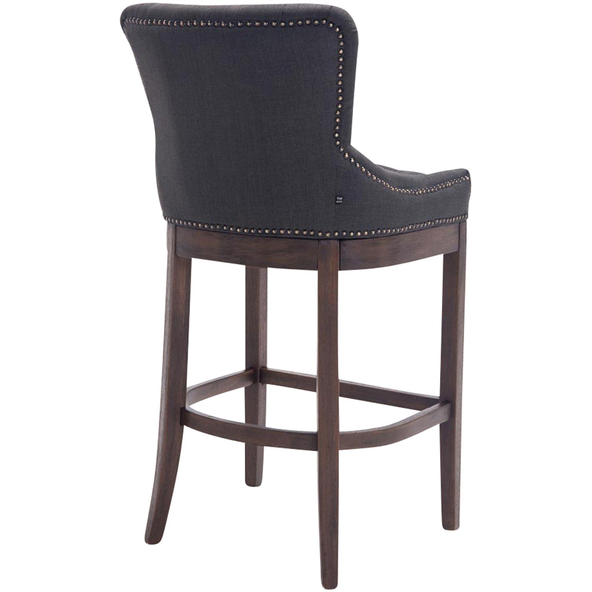 Barhocker Lakewood Stoff, Antik - dunkelgrau - InfinityMarket