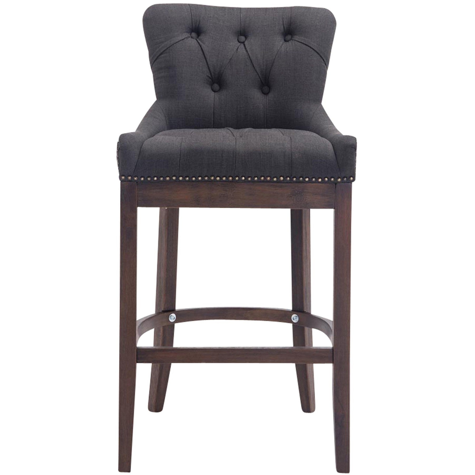 Barhocker Lakewood Stoff, Antik - dunkelgrau - InfinityMarket