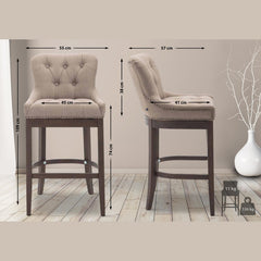 Barhocker Lakewood Stoff, Antik - taupe