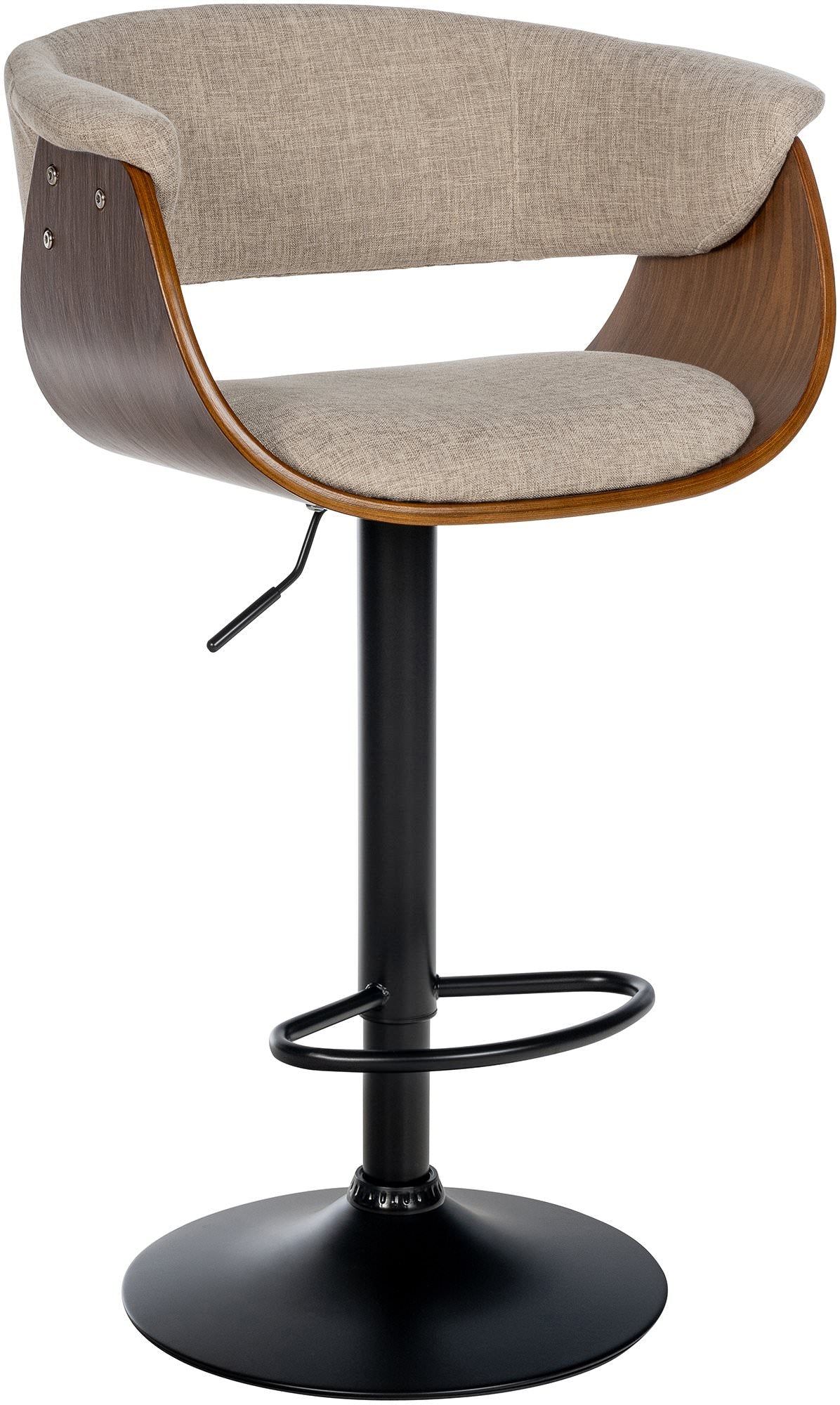 Barhocker Vestal Stoff - walnuss/creme