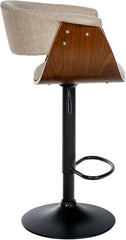 Barhocker Vestal Stoff - walnuss/creme