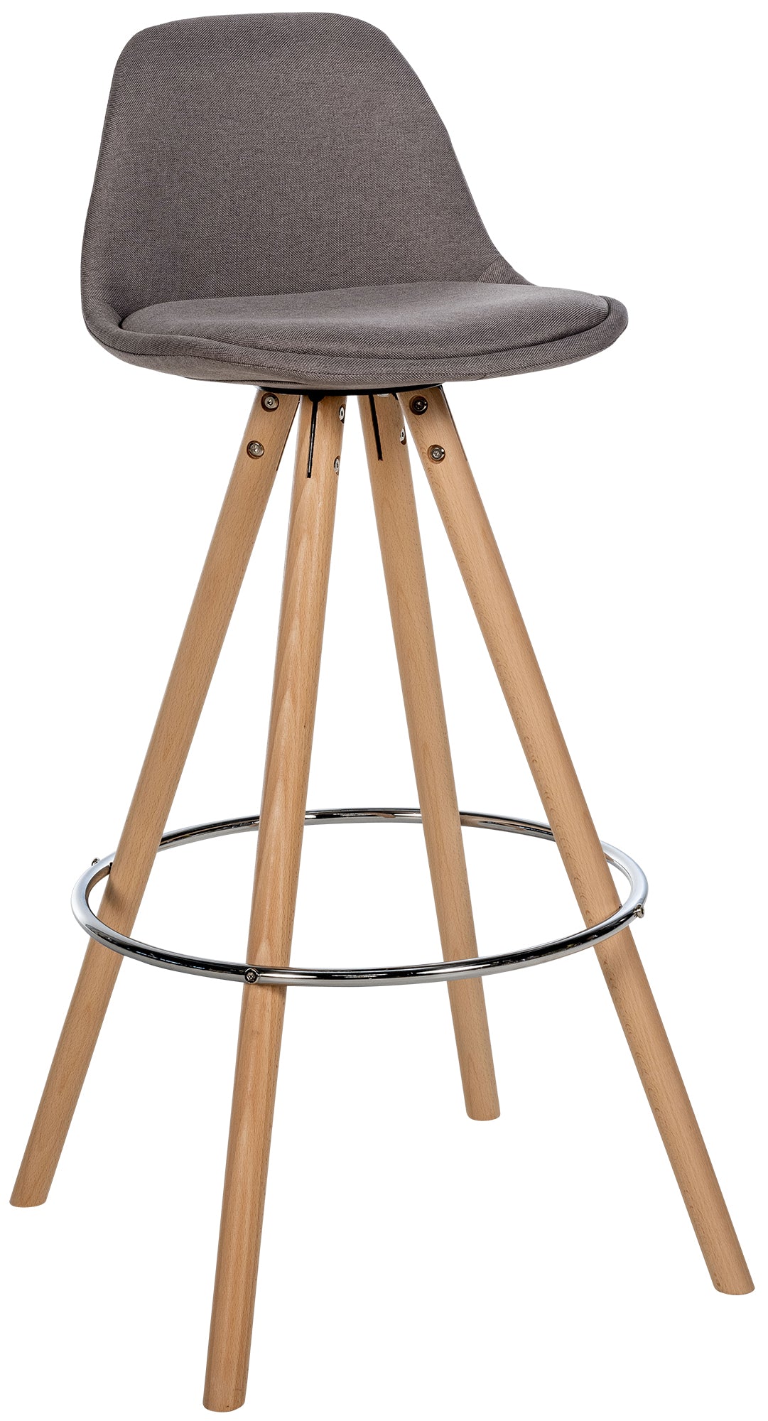 Barhocker Corbin Stoff Rund natura - taupe