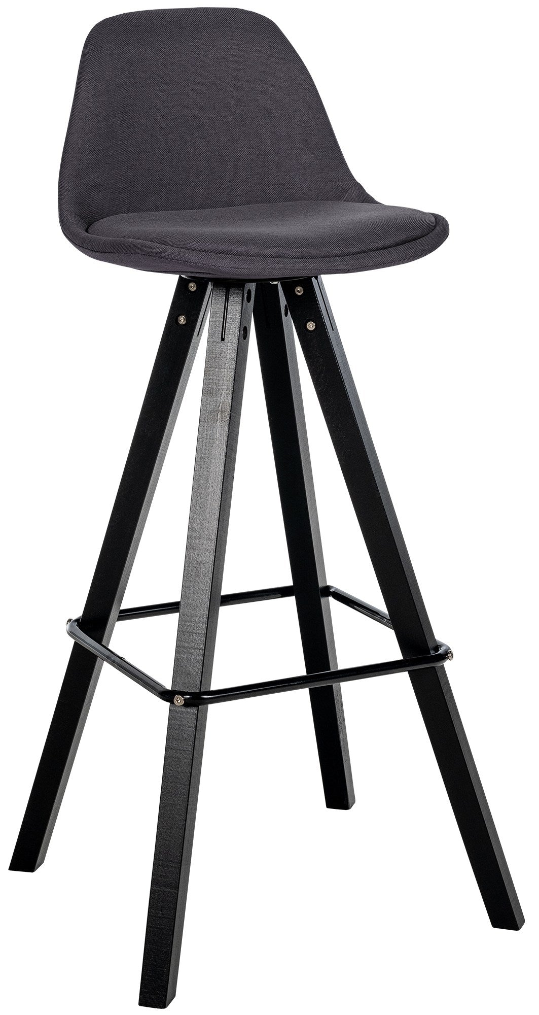Barhocker Corbin Stoff Square schwarz - dunkelgrau