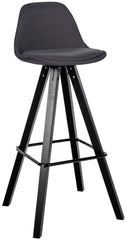 Barhocker Corbin Stoff Square schwarz - dunkelgrau