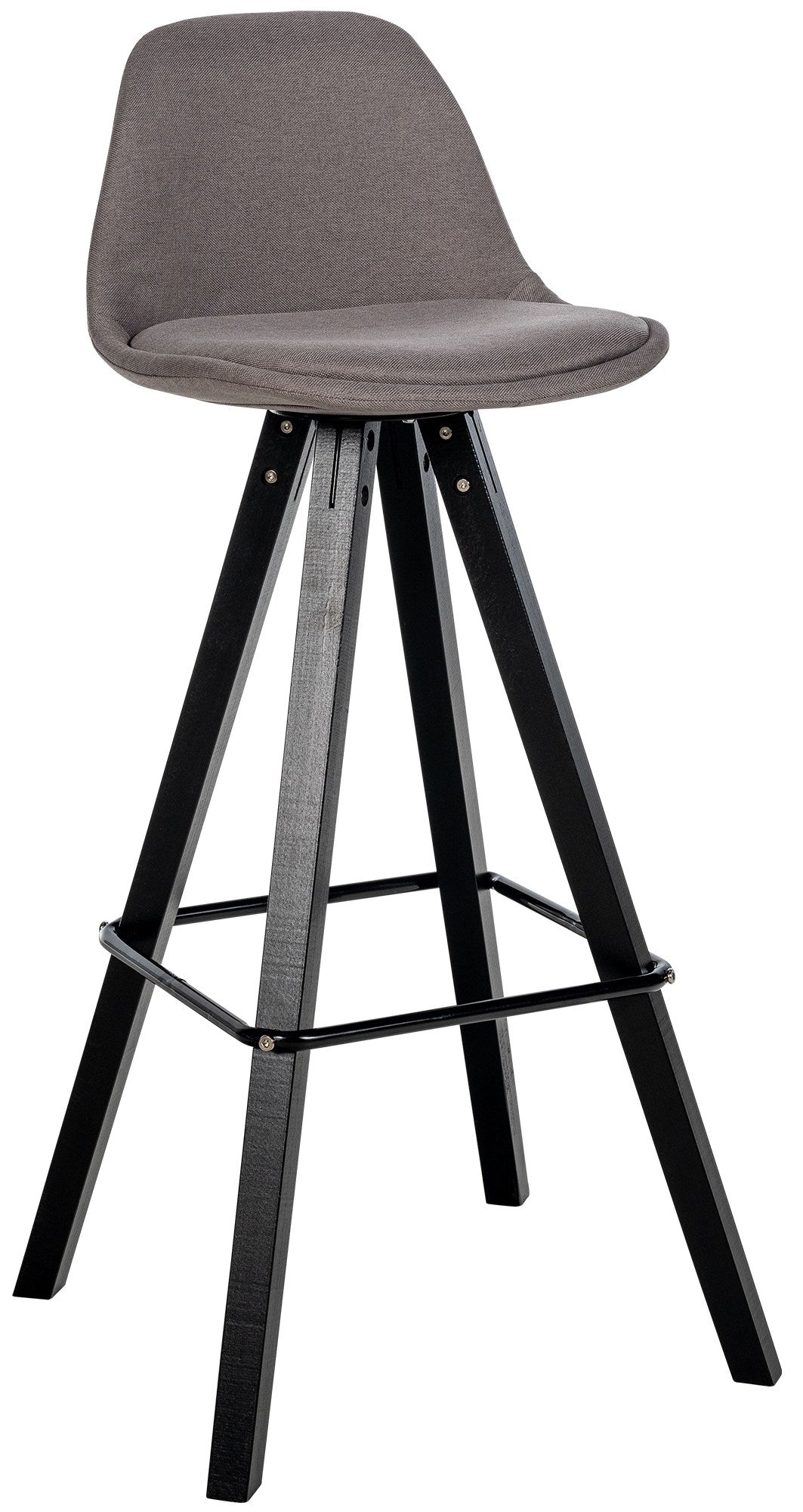 Barhocker Corbin Stoff Square schwarz - taupe