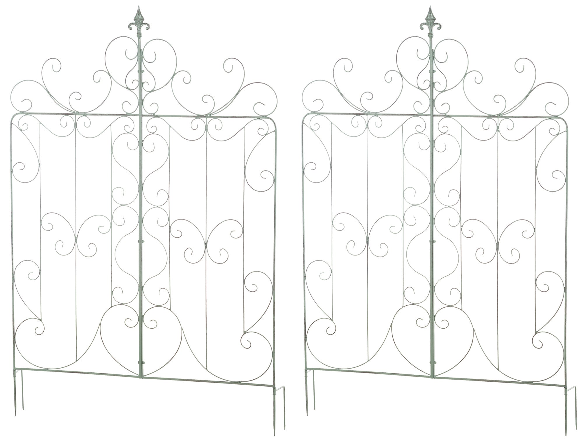 2er Set Rankgitter Mandevilla - antik-gr�n by Dropshipping-Europe – Rosenb�gen