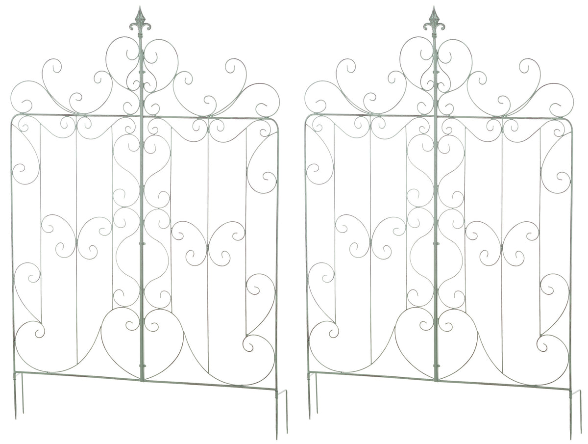 2er Set Rankgitter Mandevilla - antik-gr�n by Dropshipping-Europe – Rosenb�gen