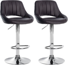 2er Set Barhocker Milet Kunstleder C - braun