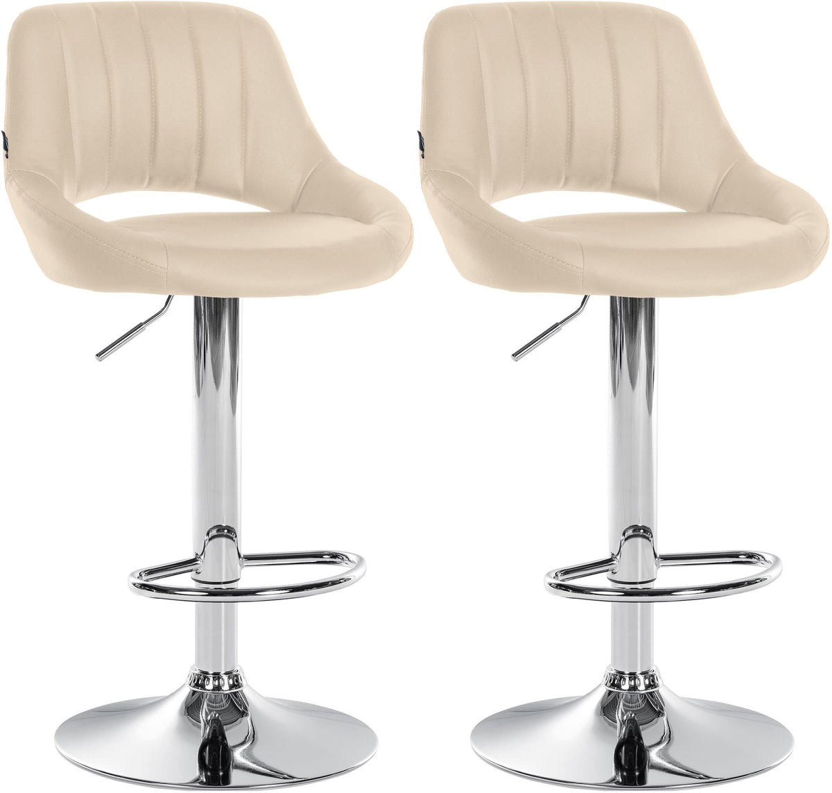 2er Set Barhocker Milet Kunstleder C - creme
