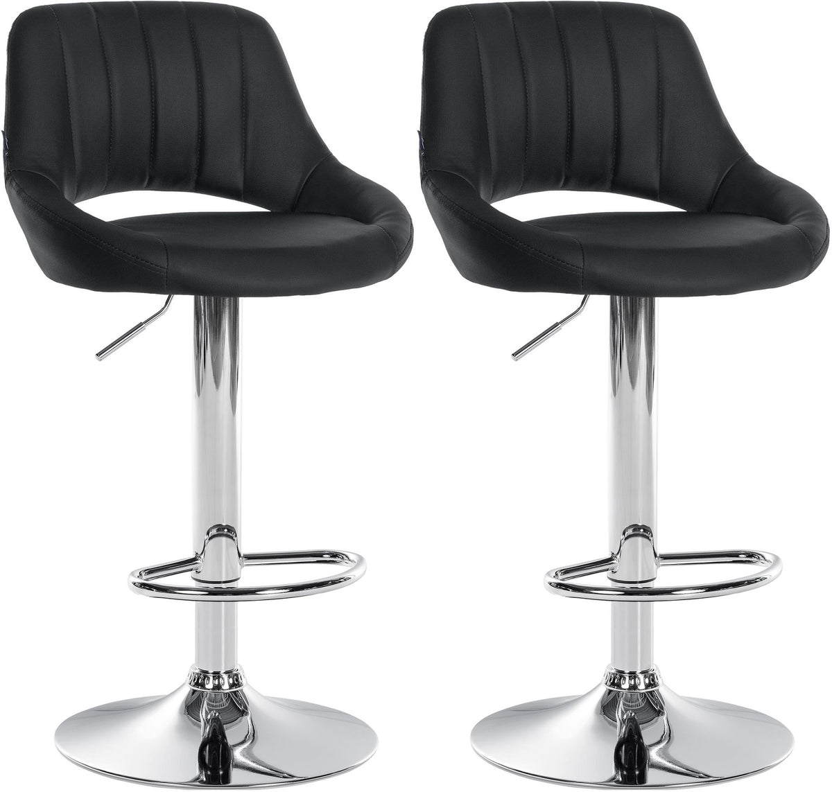 2er Set Barhocker Milet Kunstleder C - schwarz