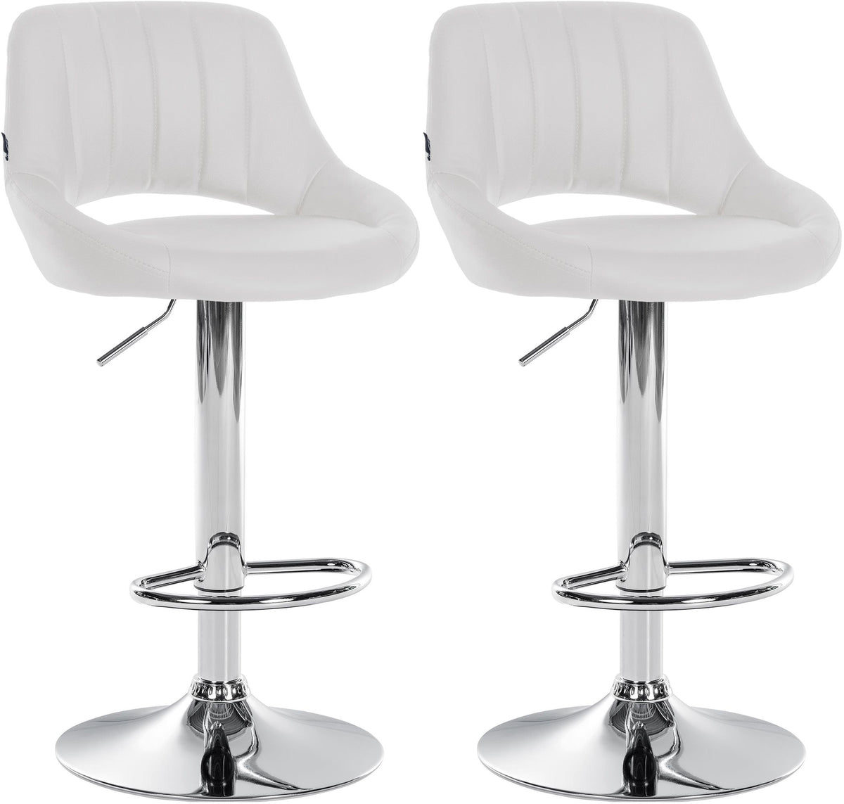 2er Set Barhocker Milet Kunstleder C - wei�