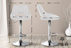 2er Set Barhocker Milet Kunstleder C - wei�