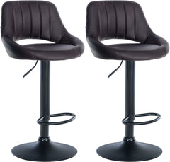 2er Set Barhocker Milet Kunstleder B - braun