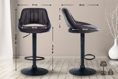2er Set Barhocker Milet Kunstleder B - braun