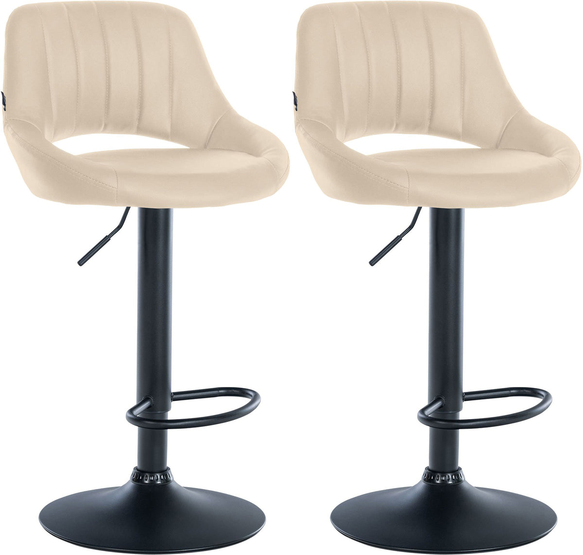 2er Set Barhocker Milet Kunstleder B - creme