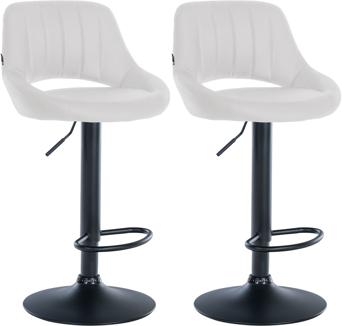 2er Set Barhocker Milet Kunstleder B - wei�