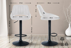 2er Set Barhocker Milet Kunstleder B - wei�