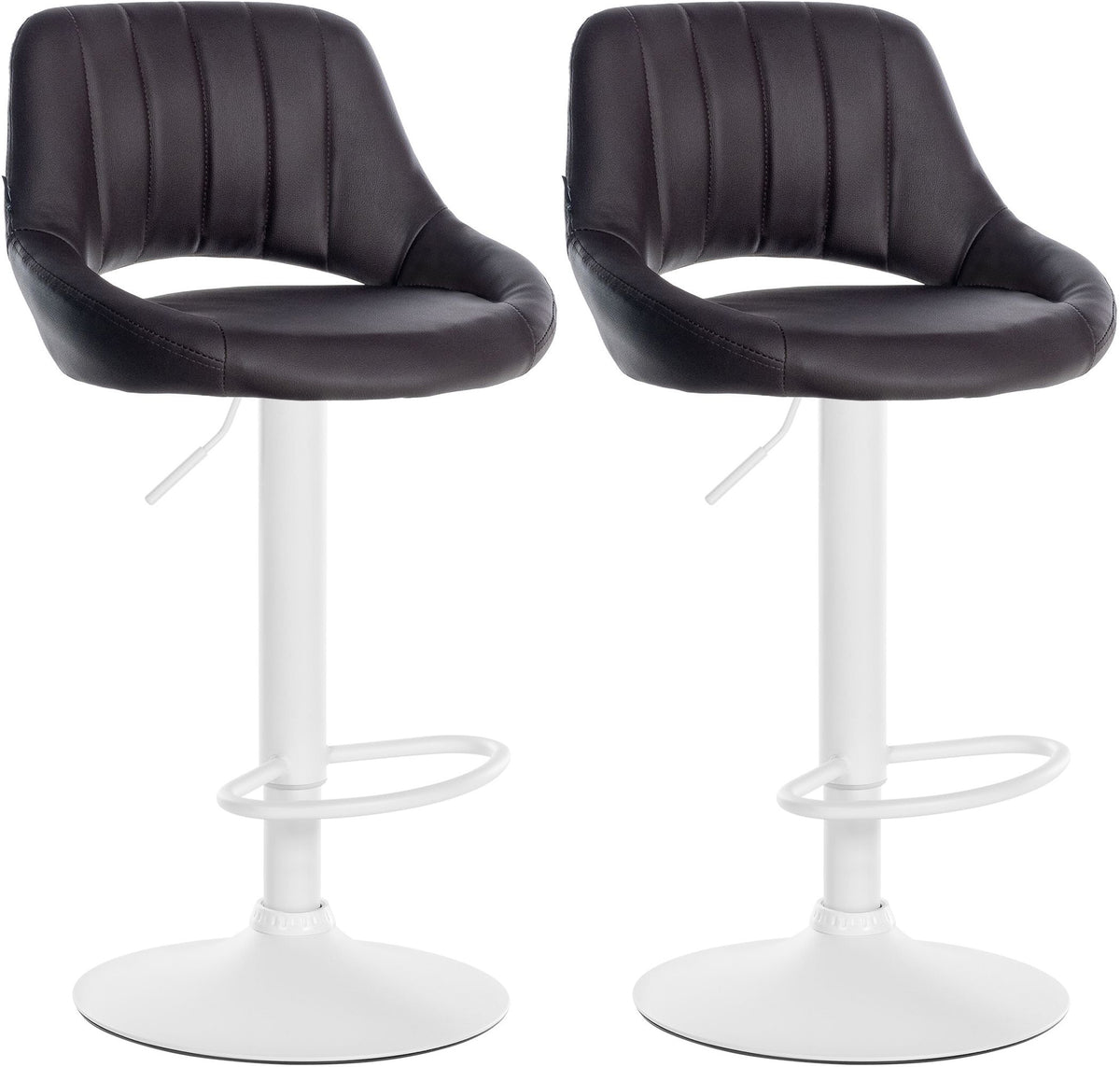 2er Set Barhocker Milet Kunstleder W - braun