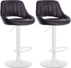 2er Set Barhocker Milet Kunstleder W - braun