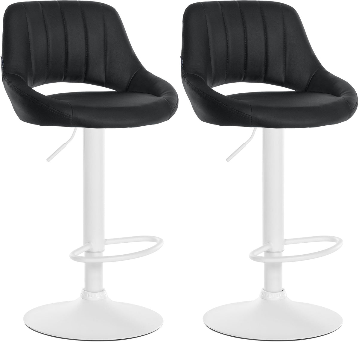 2er Set Barhocker Milet Kunstleder W - schwarz