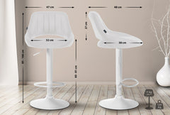 2er Set Barhocker Milet Kunstleder W - wei�