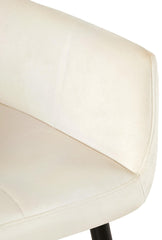 Besucherstuhl Emia Samt - creme