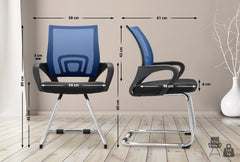 Besucherstuhl Eureka - blau - InfinityMarket