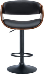 2er Set Barhocker Portmore Kunstleder B - walnuss/schwarz
