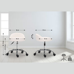 Arbeitshocker Teramo Kunstleder - weiß